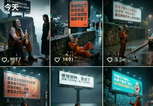 一条视频竟然15W赞！用AI制作小丑自嘲扎心文案视频，当下非常火爆的短视频流量神器-网亿资源平台