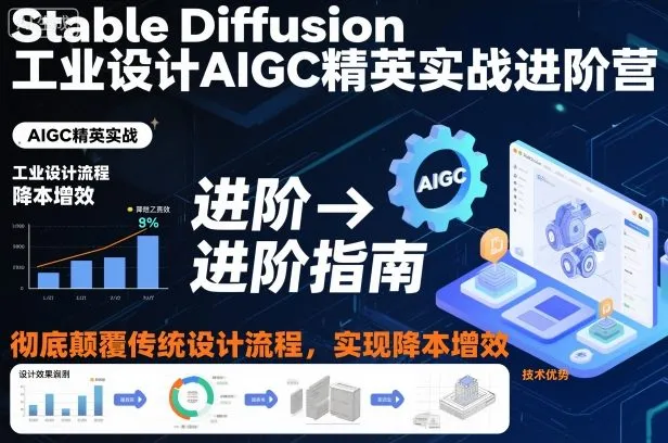 Stable Diffusion工业设计AIGC精英实战进阶营，彻底颠覆传统设计流程，实现降本增效-网亿资源平台