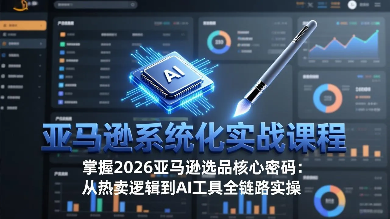亚马逊系统化实战课-更新3月：2026最新选品方法论，从热卖原因分析到AI作图，提升选品成功率-网亿资源平台