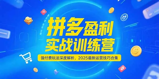 拼多多盈利实战训练营，强付费玩法深度解析，2025运营技巧合集-更新6月-网亿资源平台