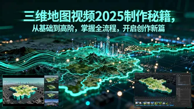 三维地图视频2025制作秘籍，从基础到高阶，掌握全流程，开启创作新篇-网亿资源平台