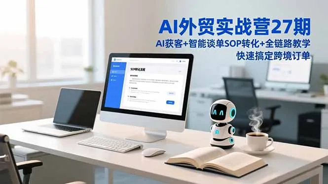 AI外贸实战营27期，AI获客+智能谈单+SOP转化+全链路教学，快速搞定跨境订单-网亿资源平台