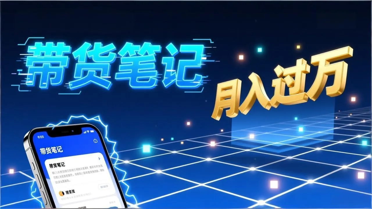 小红书爆款笔记带货实战：拆解封面标题正文全要素，手把手教你单篇笔记带货月入过万-网亿资源平台