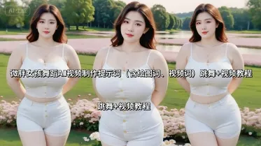 微胖女孩舞蹈AI视频制作提示词（含绘图词、视频词） 跳舞+视频教程-网亿资源平台
