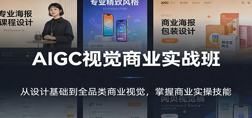 AIGC视觉商业实战班：从设计基础到全品类商业视觉，掌握商业实操技能-网亿资源平台