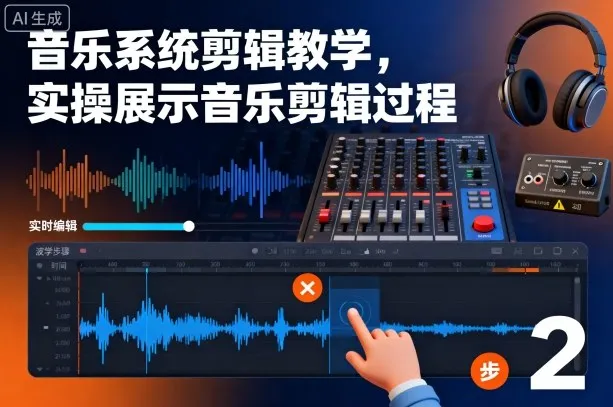 音乐系统剪辑教学，实操展示音乐剪辑过程-网亿资源平台
