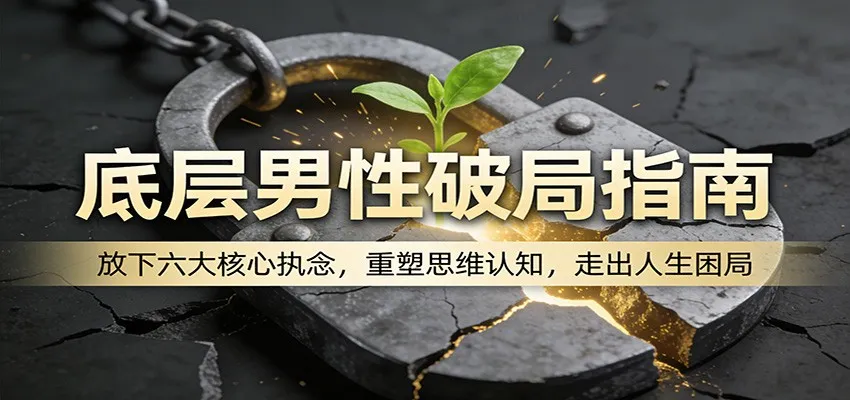 底层男性破局指南：放下六大核心执念，重塑思维认知，走出人生困局-网亿资源平台