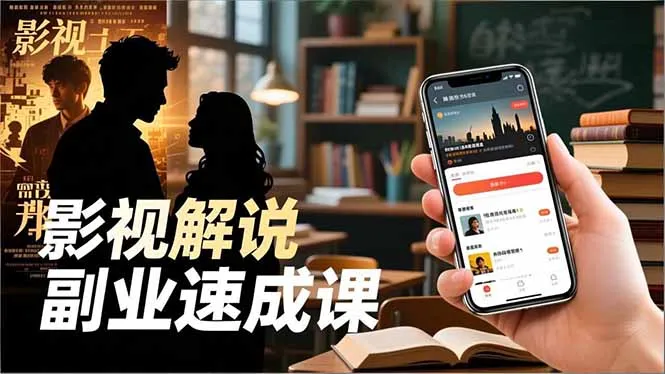 Tk影视解说副业速成课，软件安装、全流程实操、爆款预设，新手两周变现-网亿资源平台