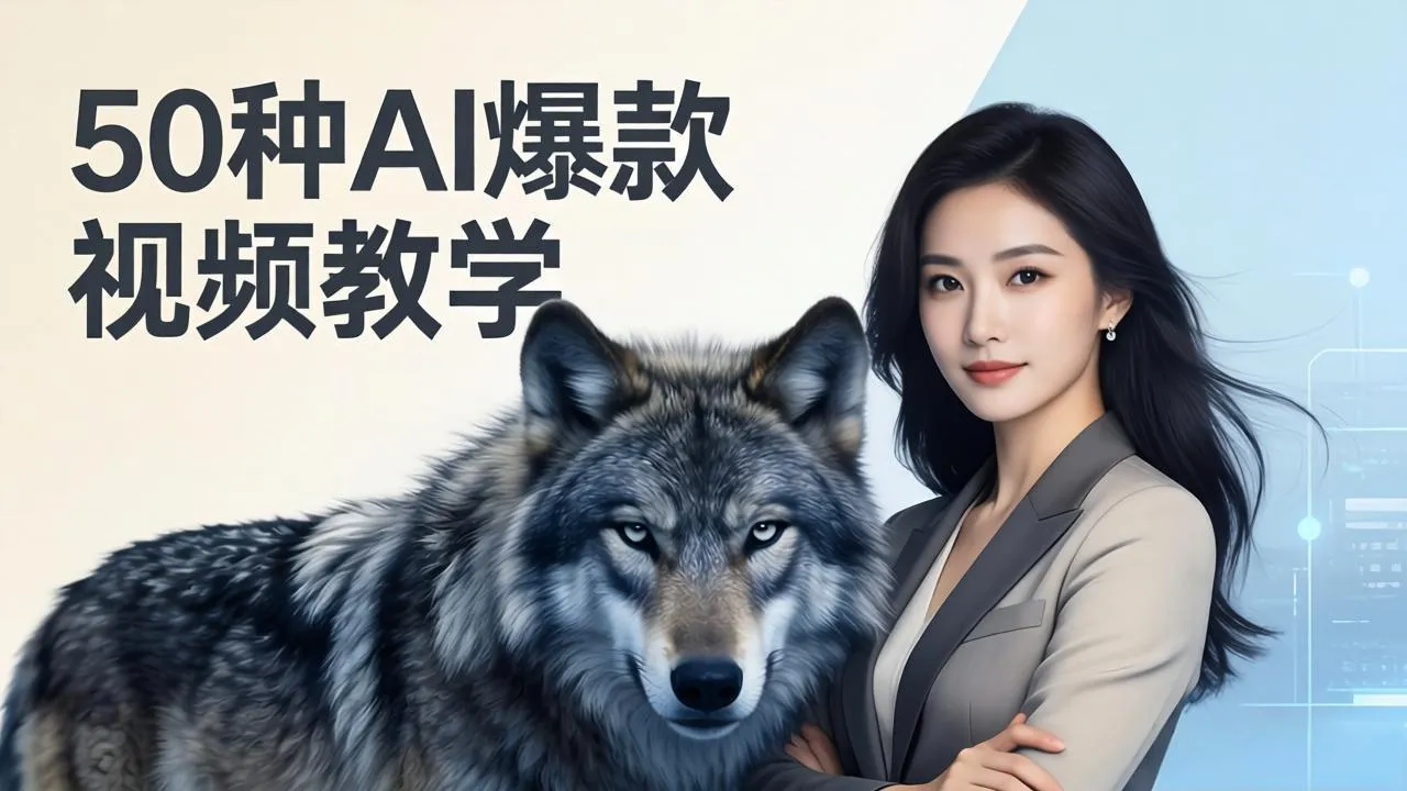 50种AI爆款视频教学：影视级古诗词+治愈萌宠+山海经蛟龙，高阶宝典商业落地-网亿资源平台
