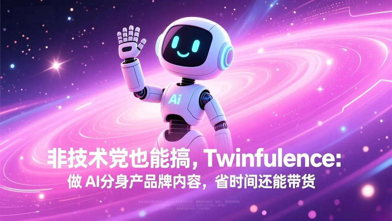 非技术党也能搞!Twinfluence:做 AI 分身产品牌内容,省时间还能带货-网亿资源平台