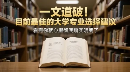 付费文章：一文道破！目前最佳的大学专业选择建议，看完你就心里彻底踏实明朗了-网亿资源平台