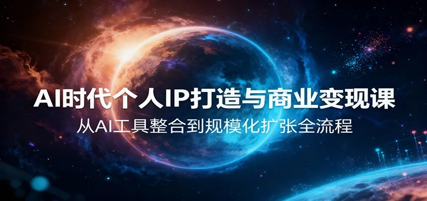 AI时代个人IP打造与商业变现课，从AI工具整合到规模化扩张全流程-网亿资源平台