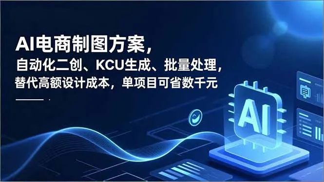 AI电商制图方案，自动化二创、SKU生成、批量处理，替代高额设计成本，单项目可省数千元-网亿资源平台