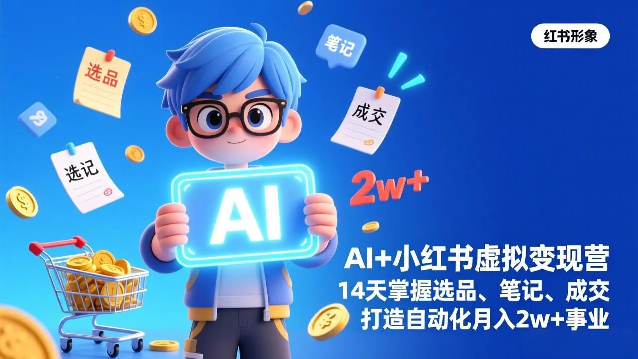 AI+小红书虚拟变现营(完结-网亿资源平台