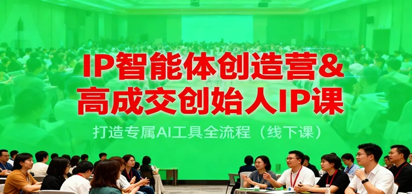 IP智能体创造营&高成交创始人IP课，打造专属AI工具全流程(线下课)-网亿资源平台