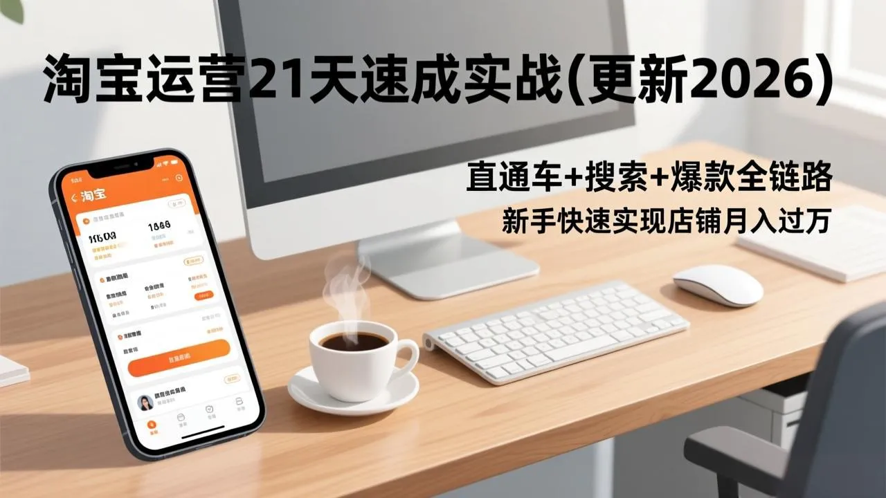 淘宝运营21天速成实战(更新2026-网亿资源平台