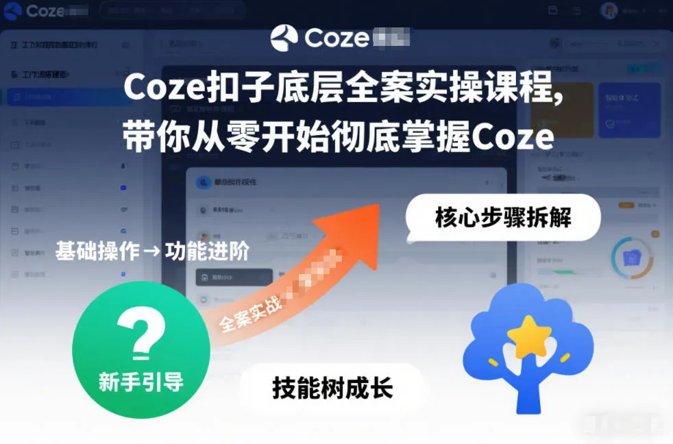 Coze扣子底层全案实操课程，带你从零开始彻底掌握Coze-网亿资源平台