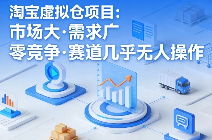 淘宝虚拟仓项目，市场大，需求广，零竞争，赛道几乎没人操作-网亿资源平台