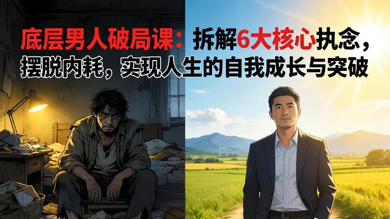 付费文章：底层男人破局课：拆解 6 大核心执念，摆脱内耗，实现人生的自我成长与突破-网亿资源平台