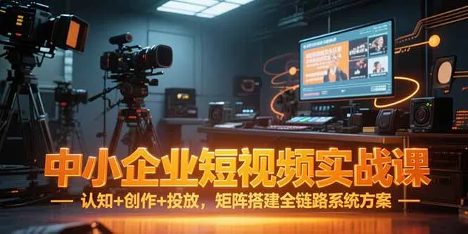 中小企业短视频实战课，认知+创作+投放，矩阵搭建全链路系统方案-网亿资源平台