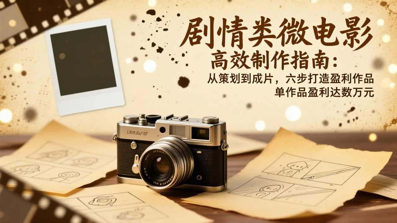 剧情类微电影高效制作指南：从策划到成片，六步打造盈利作品，单作品盈利达数万元-网亿资源平台
