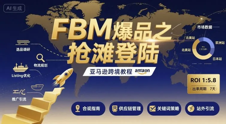 FBM爆品之抢滩登陆-亚马逊跨境教程-网亿资源平台