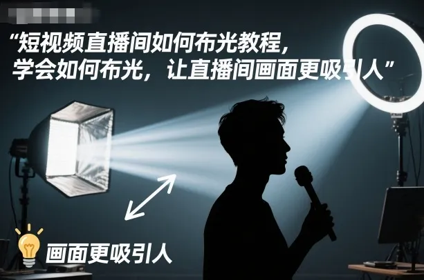 短视频直播间如何布光教程，学会如何布光，让直播间画面更吸引人-网亿资源平台