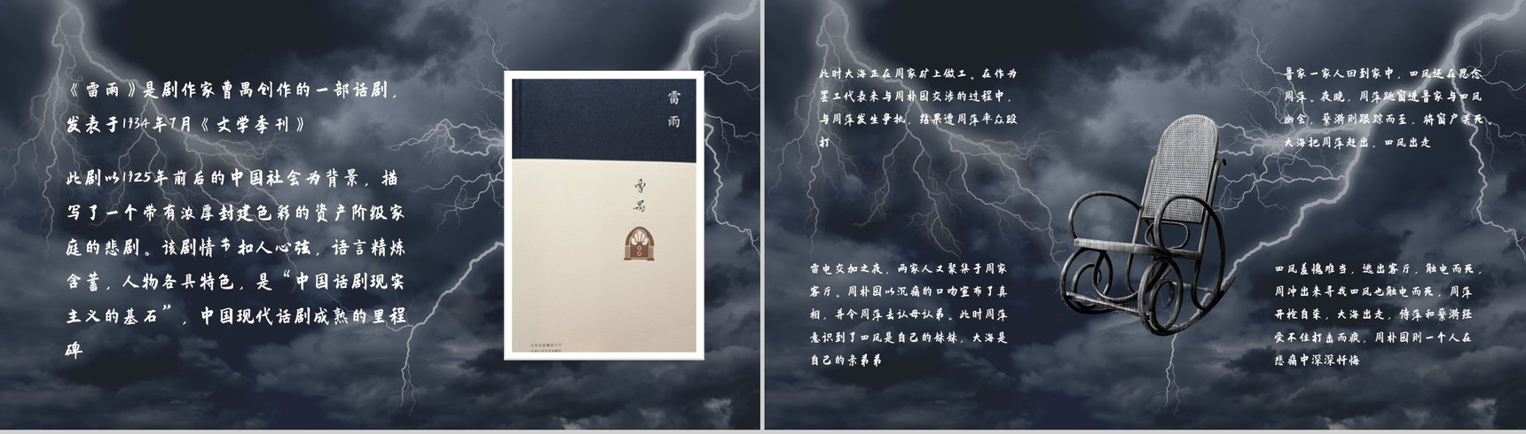 读书分享之曹禺《雷雨》文学作品阅读宣传教育教学文化知识培养PPT模板-3
