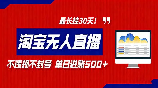 2026淘宝无人直播带货，不违规不封号，每日收益500+，最长挂30 天！-网亿资源平台
