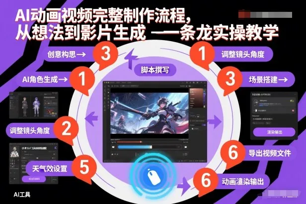 AI动画视频完整制作流程，从想法到影片生成一条龙实操教学-网亿资源平台
