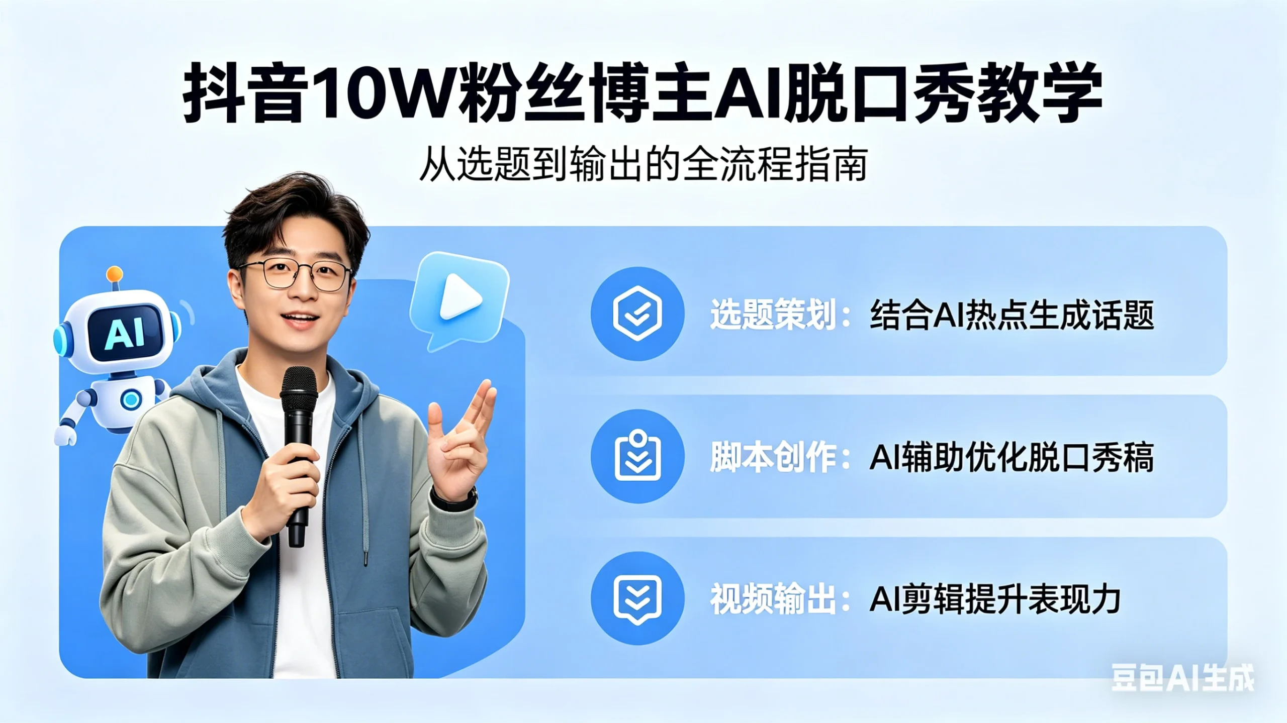抖音10W粉丝博主AI脱口秀教学 最近刷屏的很火爆的玩法 低门槛 可复制-网亿资源平台