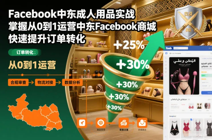 Facebook中东成人用品实战，掌握从0到1运营中东Facebook商城，快速提升订单转化-网亿资源平台