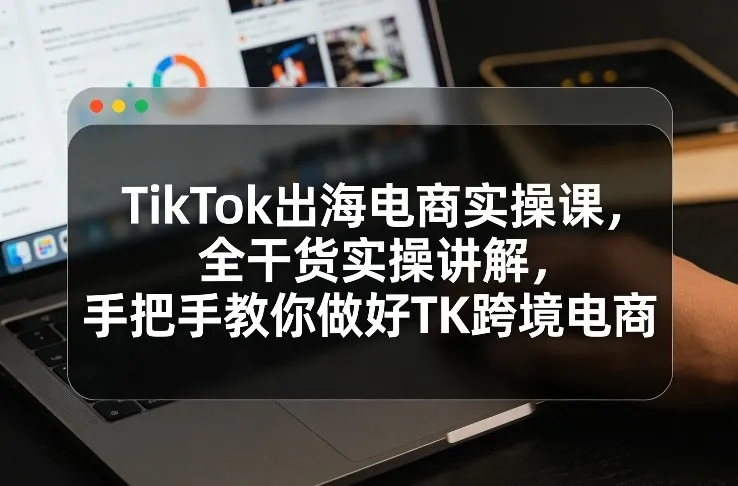 TikTok出海电商实操课，全干货实操讲解，手把手教你做好TK跨境电商-网亿资源平台