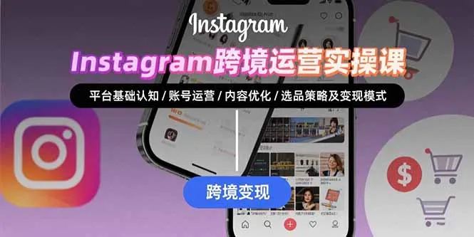 Instagram跨境运营实战：平台认知/账号运营/内容优化/选品策略及变现模式-网亿资源平台