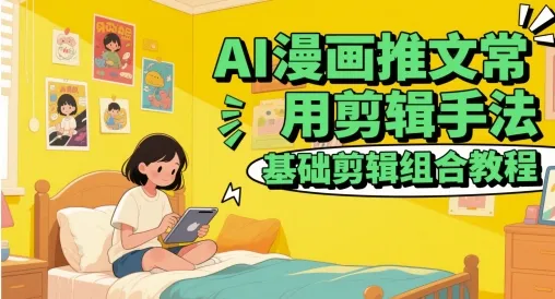 AI漫画推文常用剪辑手法，基础剪辑组合教程-网亿资源平台