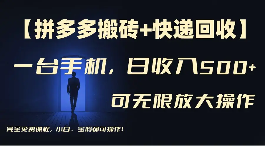 快递回收淘金，长期项目，人人可做，单号保底30-50+，个人工作室可放大-网亿资源平台