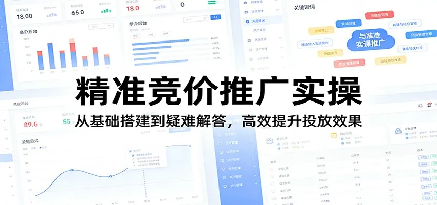 精准竞价推广实操：从基础搭建到疑难解答，高效提升投放效果-网亿资源平台