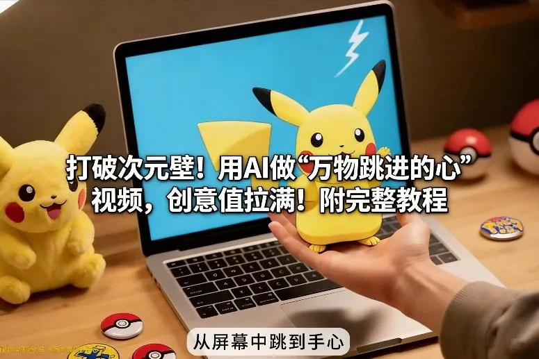 打破次元壁!用AI做【万物跳进手心】视频,创意值拉满!附完整教程-网亿资源平台