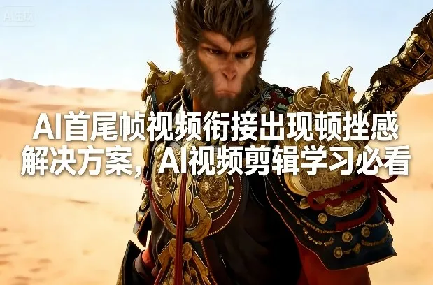 AI首尾帧视频衔接出现顿挫感解决方案，AI视频剪辑学习必看-网亿资源平台