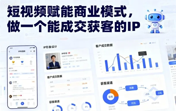 短视频赋能商业模式，做一个能成交获客的IP-网亿资源平台
