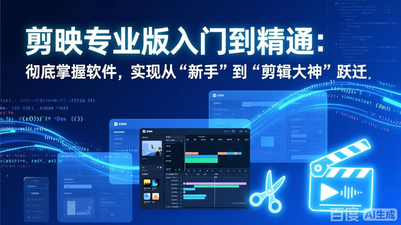 剪映专业版入门到精通：彻底掌握软件，实现从“新手”到“剪辑大神”跃迁-网亿资源平台