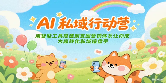 AI私域行动营：用智能工具搭建朋友圈营销体系让你成为高转化私域操盘手-网亿资源平台