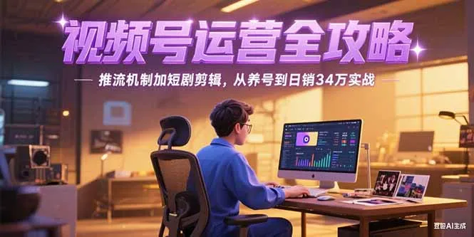 2025视频号运营全攻略，推流机制加短剧剪辑，从养号到日销34万实战-网亿资源平台