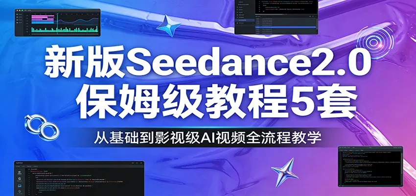 新版Seedance2.0保姆级教程5套：从基础到影视级AI视频全流程教学-网亿资源平台