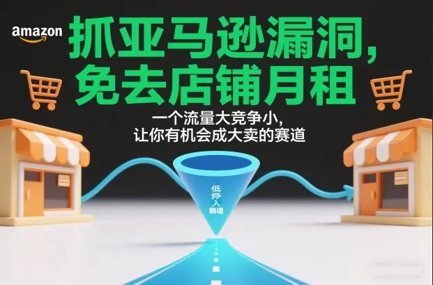 抓亚马逊漏洞，免去店铺月租，一个流量大竞争小，让你有机会成大卖的赛道-网亿资源平台