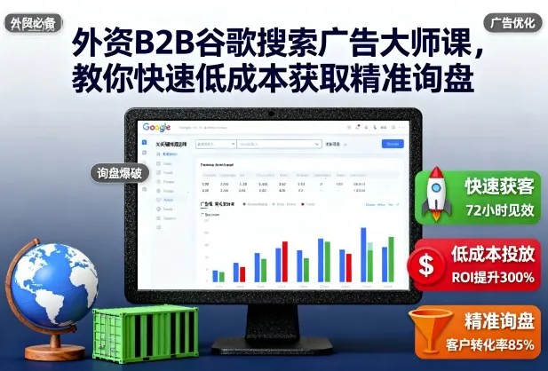 外资B2B谷歌搜索广告大师课，教你快速低成本获取精准询盘-网亿资源平台