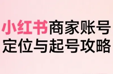 小红书电商全链路实战从定位到爆单，系统拆解小红书商家起号全流程(更新)-网亿资源平台