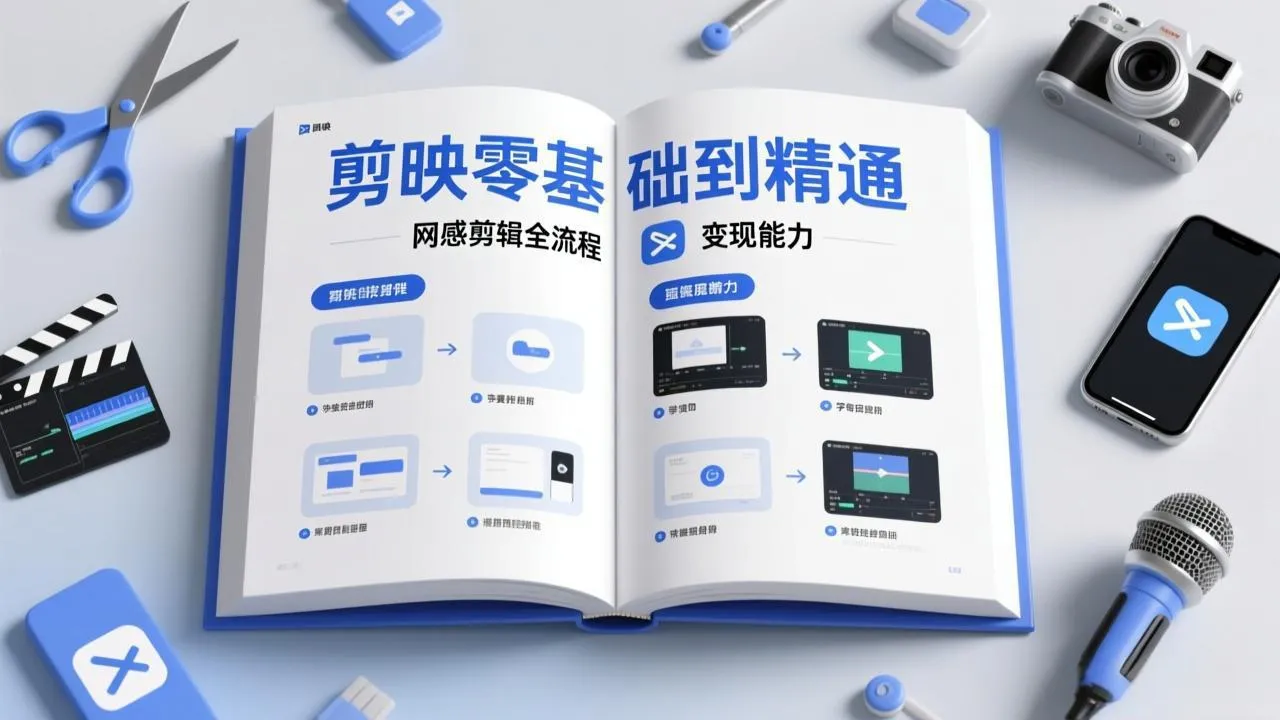 剪映零基础也能快速上手，从入门到精通掌握网感剪辑全流程，掌握能直接变现的剪辑能力-网亿资源平台