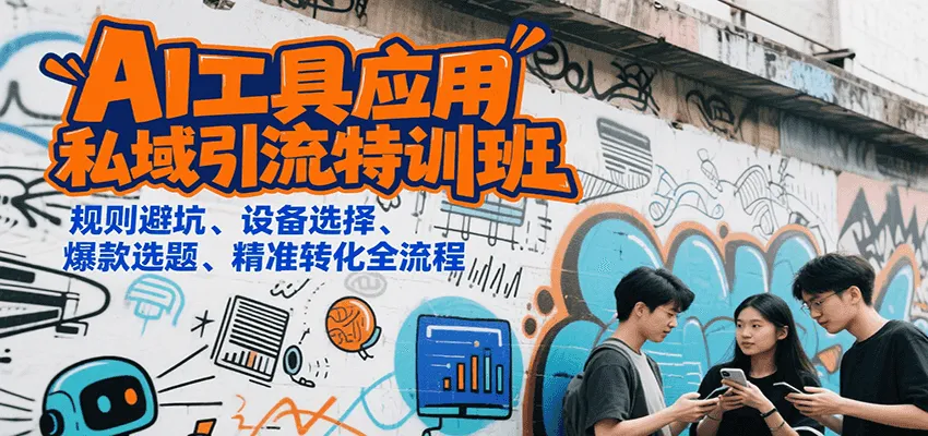AI工具应用私域引流特训班，规则避坑、设备选择、爆款选题、精准转化全流程-网亿资源平台
