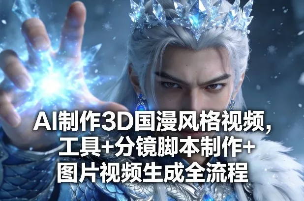AI制作3D国漫风格视频，工具+分镜脚本制作+图片视频生成全流程-网亿资源平台